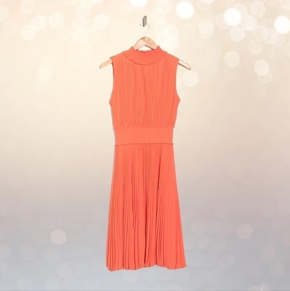 Nanette Lepore Women's Smocked High Neck Plated Musk Melon Size 2 - Picture 5 of 5